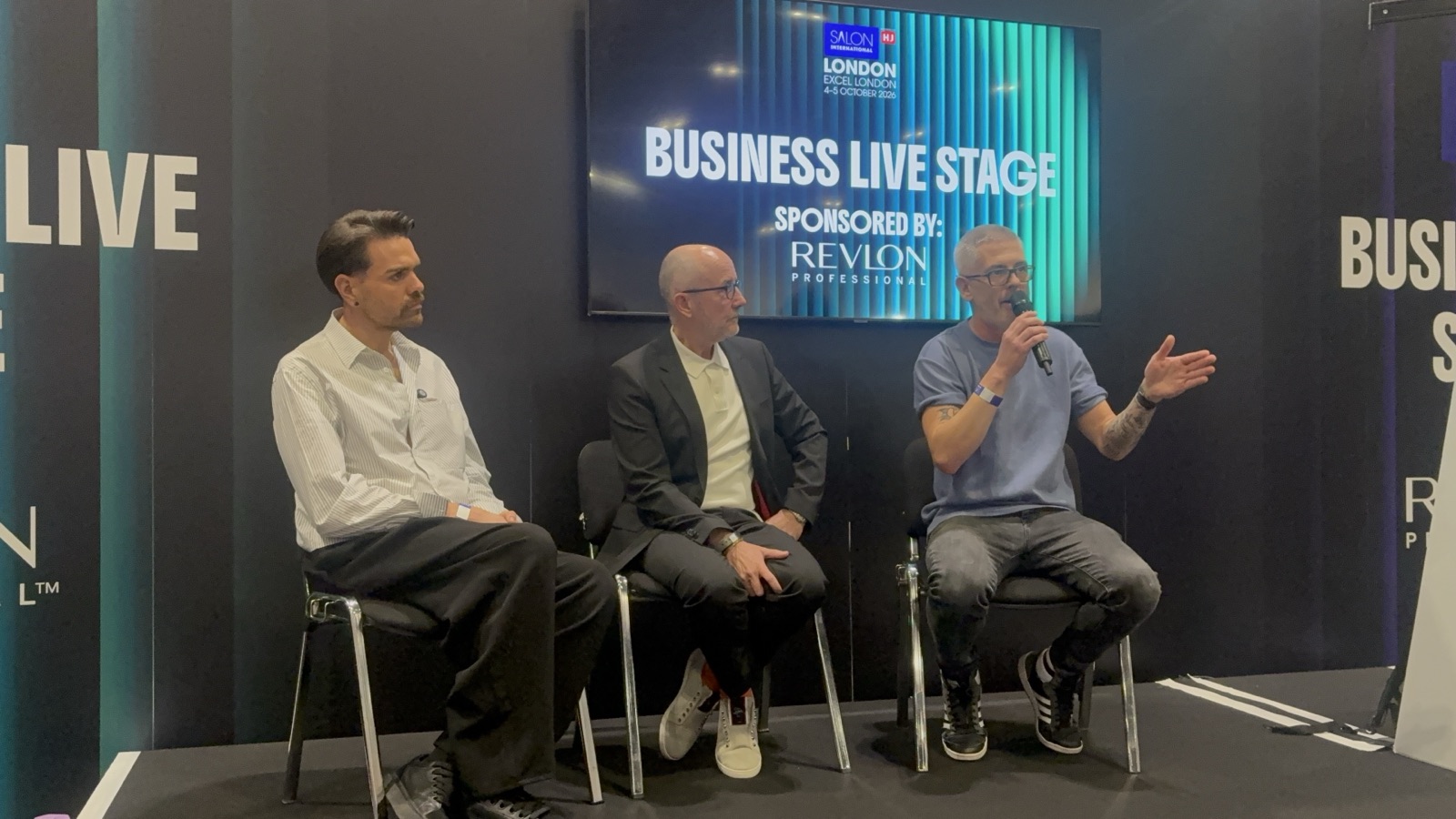 Noel Halligan speaking on the Business Live Stage at Salon International, ExCeL London